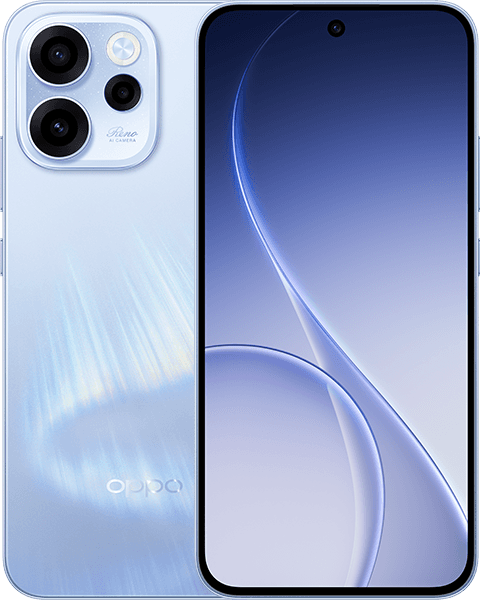 Oppo Reno 15F in Aurora Blue